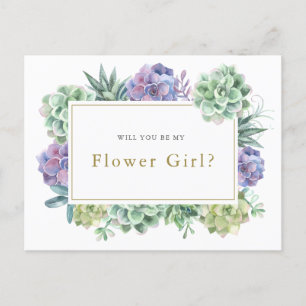 "Will you be my flower girl?" proposal card