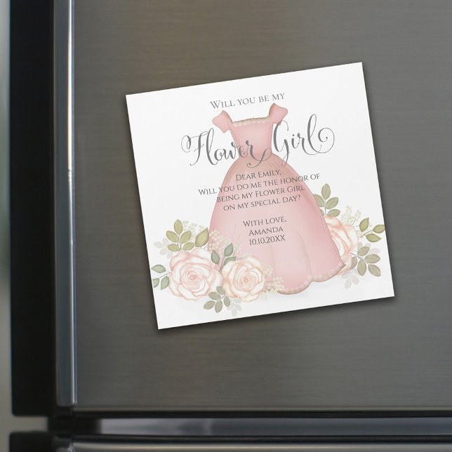 Will you be my Flower Girl Watercolor Magnetic  (Creator Uploaded)
