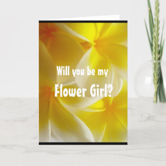 Will you be my Flower Girl? yellow Invitation