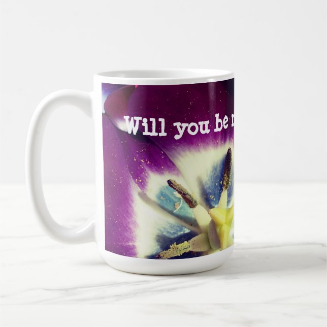 Will you be my flowergirl, Floral  Mu Coffee Mug (Left)
