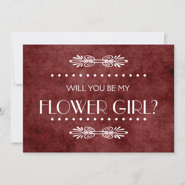 Will you be my Flowergirl Invitation (Front)