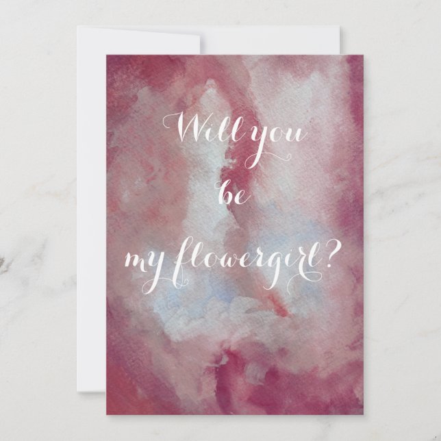 Will you be my flowergirl invitation card (Front)