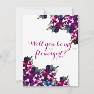 Will you be my flowergirl invitation postcard