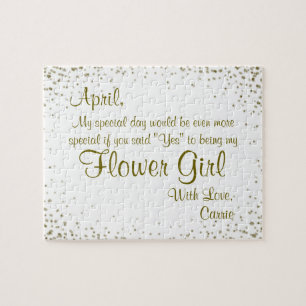 Will You Be My Flowergirl? Jigsaw Puzzle