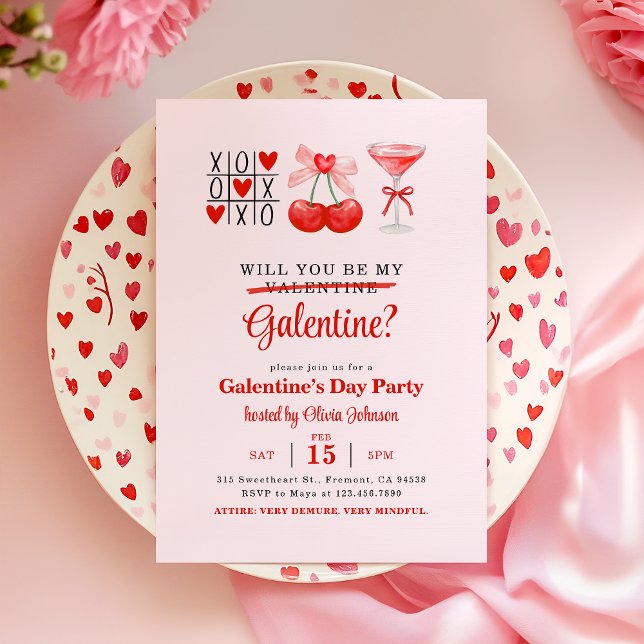 Will You Be My Galentine? Galentine's Day Party Invitation (Creator Uploaded)
