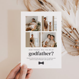 Will You Be My Godfather 4 Photo Proposal Card