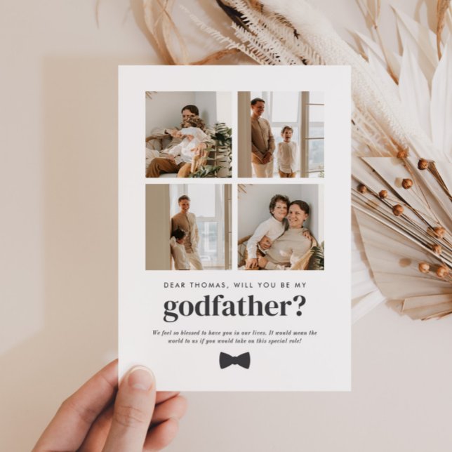 Will You Be My Godfather 4 Photo Proposal Card (Zazzle Will You Be My Godfather 4 Photo Proposal Card)