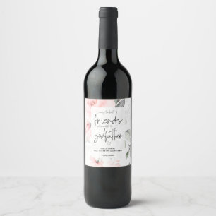 Will You Be My Godfather Asking Baby Announcement Wine Label