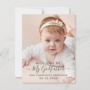 Will You Be My Godfather Classy Personalised Photo