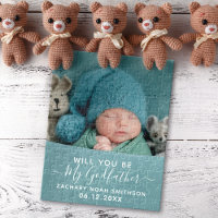 Will You Be My Godfather Classy Personalised Photo