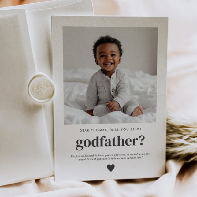 Will You Be My Godfather Photo Proposal Invitation (Creator Uploaded)