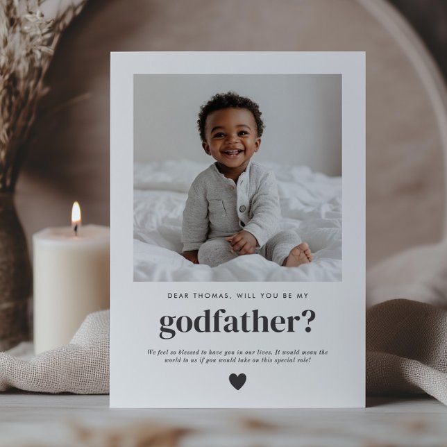 Will You Be My Godfather Photo Proposal Invitation (Creator Uploaded)