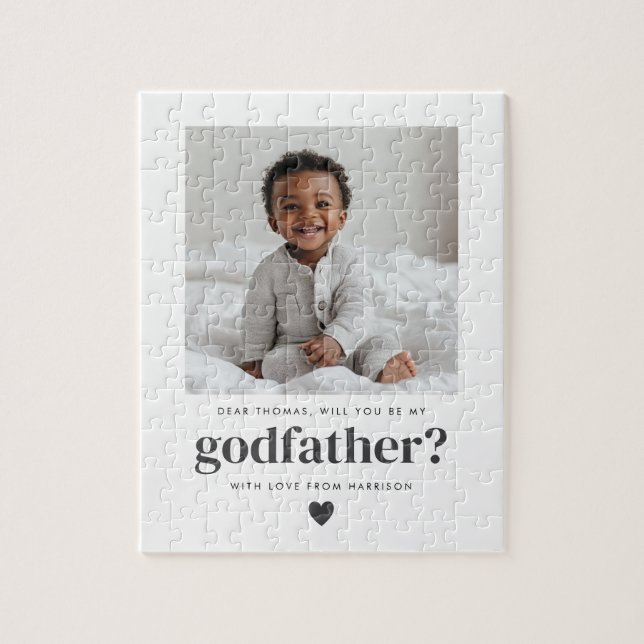 Will You Be My Godfather Photo Proposal Jigsaw Puzzle (Vertical)