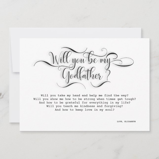 Will You Be My Godfather - Proposal Card (Front)