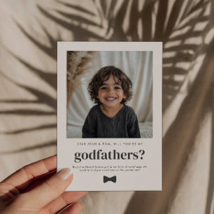Will You Be My Godfathers Photo Proposal Invitation