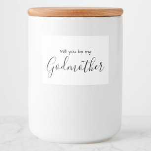 Will You Be My Godmother Candle Food Label