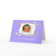 Will you be my Godmother?Custom plum blossom frame