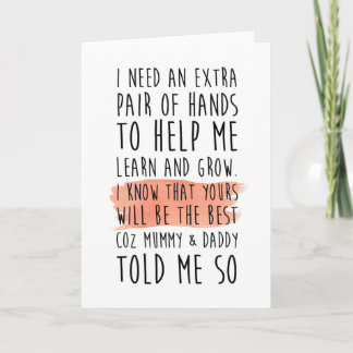 will you be my godmother / godfather / godparents invitation