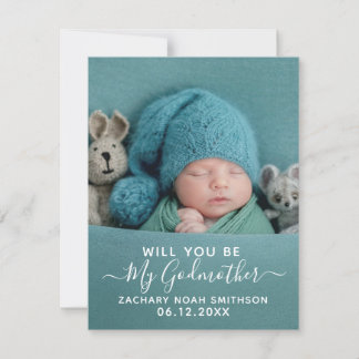 Will You Be My Godmother Lovely Personalised Photo