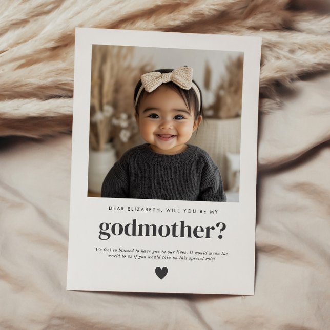 Will You Be My Godmother Photo Proposal Invitation (Creator Uploaded)