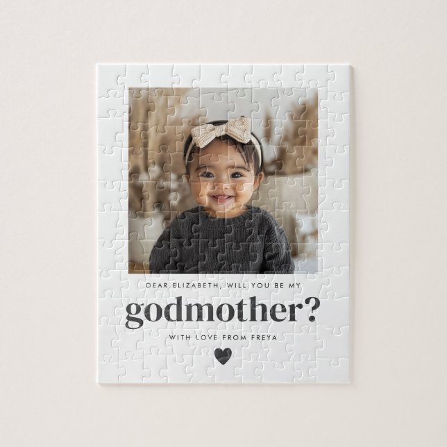Will You Be My Godmother Photo Proposal Jigsaw Puzzle (Vertical)