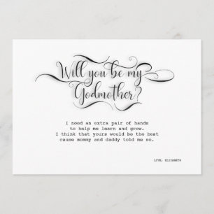 Will You Be My Godmother - Proposal Card