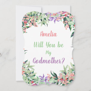 Will You Be My Godmother Proposal Floral Announcement