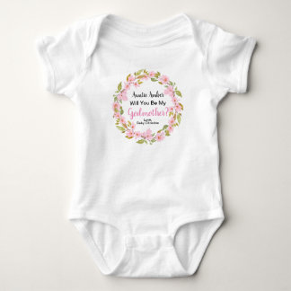 Will You Be My Godmother Proposal on Baby Bodysuit