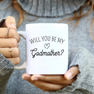 Will You Be My Godmother? Simple Baby Shower Coffee Mug