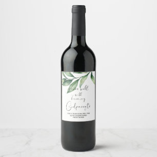 Will You Be My Godparents New Baby Announcement Wi Wine Label