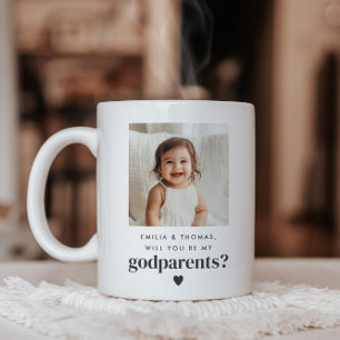 Will You Be My Godparents Photo Proposal Coffee Mug