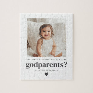 Will You Be My Godparents Photo Proposal Jigsaw Puzzle