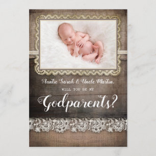 Will You Be My Godparents Proposal Photo Card