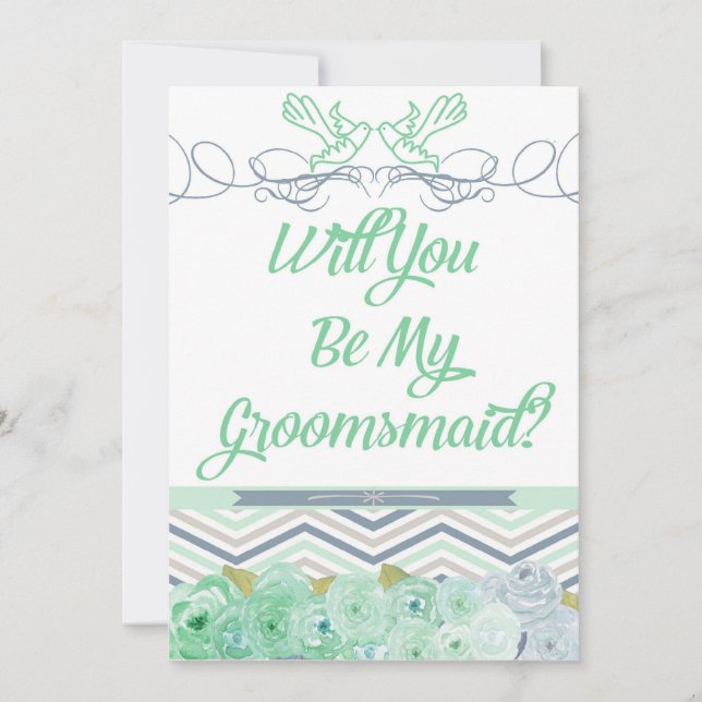 Will You Be My Groomsmaid Invitation (Front)