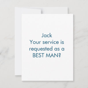 will you be my groomsman bachelorett proposal card