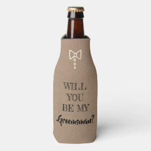 Will You Be My Groomsman / Best Man Proposal Bottle Cooler