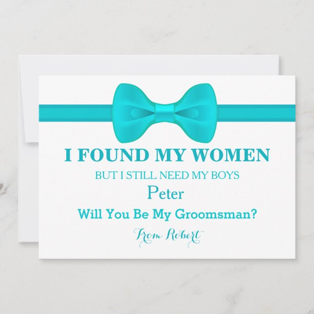 Will You Be My Groomsman Bow Tie Invitation (Front)