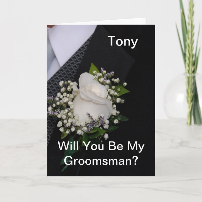 Will You Be My Groomsman Custom Invitation (Front)
