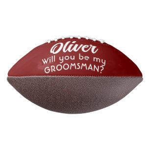 Will you be my Groomsman Custom Name  American Football