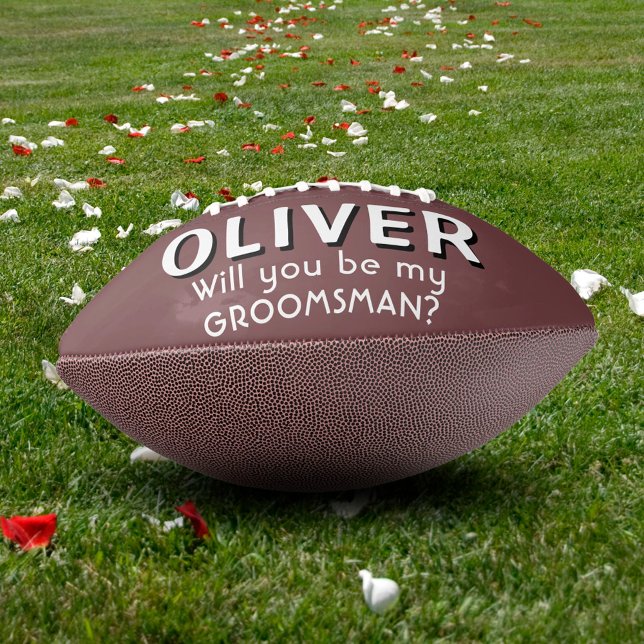 Will you be my Groomsman Custom Name Football American Football (Creator Uploaded)