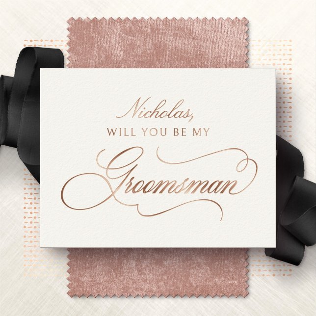 Will You Be My Groomsman Foil Card (Creator Uploaded)