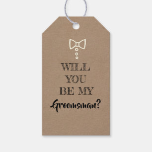 Will You Be My Groomsman Gift Tags