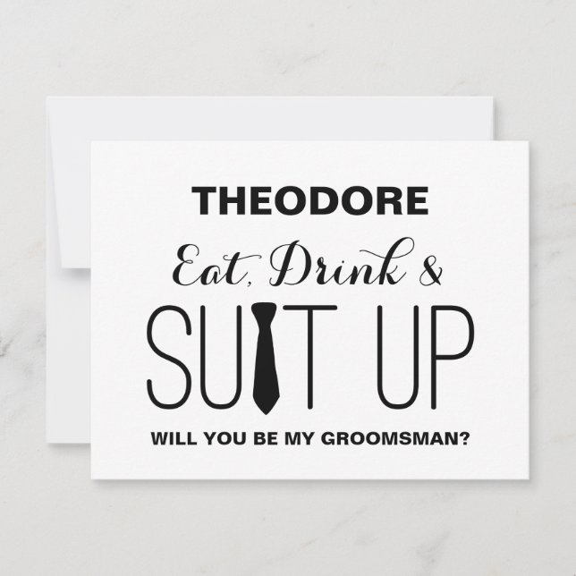 Will you be my Groomsman ? | Groomsman Invitation (Front)