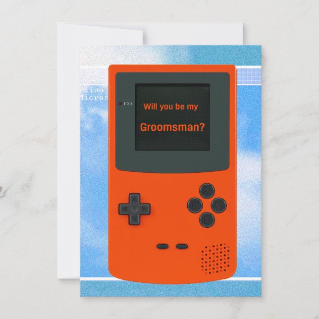 Will You Be My Groomsman Handheld Electronic Game  Card (Front)