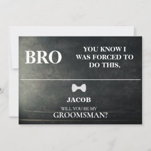 Will  You  Be My Groomsman? Invitation
