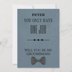 Will  You  Be My Groomsman? Invitation