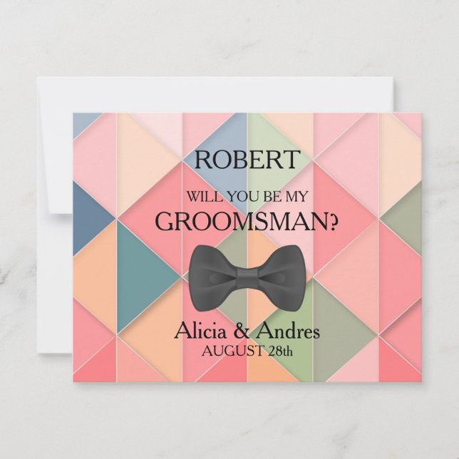 Will you be my Groomsman? Invitation (Front)