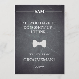 Will  You  Be My Groomsman? Invitation