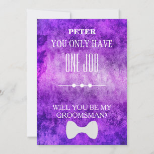 Will  You  Be My Groomsman? Invitation