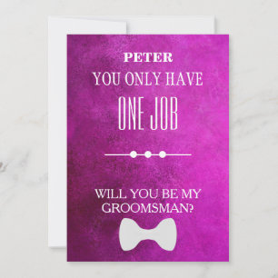 Will  You  Be My Groomsman? Invitation